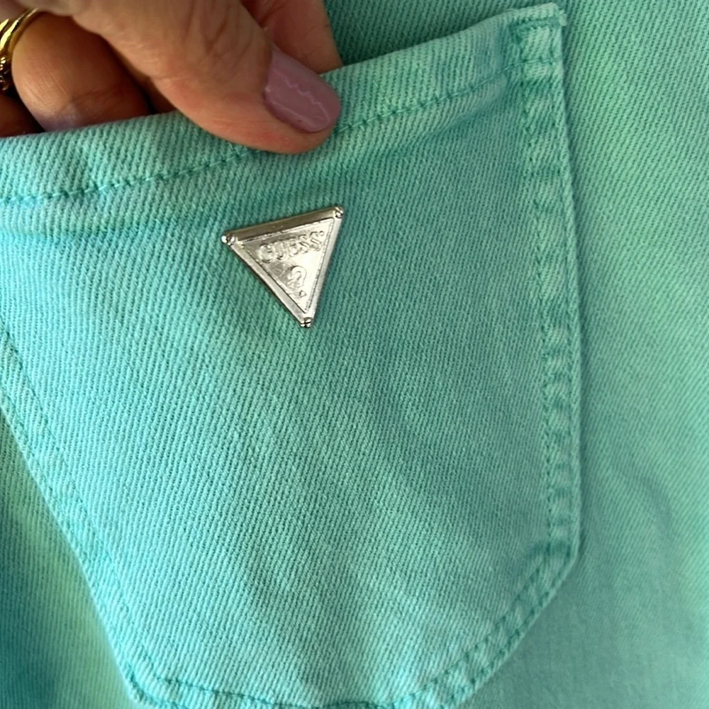 Guess Jeans New w Tag Sz 25 Cosmo High Rise Wide Leg in Ocean Breeze